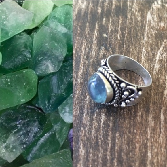 Free People Jewelry - ⚡️Flash Sale Fluorite Silver Ring 6.5
